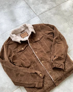 کاپشن کبریتی وارداتی CORDUROY قهوه ای