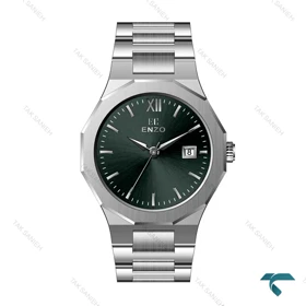 ساعت مچی انزو EC-610AGL اصل زنانه سیلور صفحه سبز Enzo-8074-L