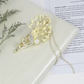 گیره مو زنانه مدل طاووس کد G_Lnd_3174