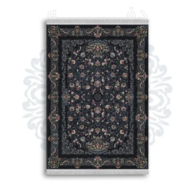 *جدید* فرشینه از جنس پارچه شانل مخمل ترک طرح فانتزی برند دفه کد 1454
