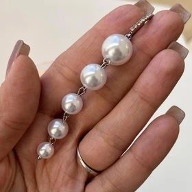 گوشواره مرواریدی ساده آویز