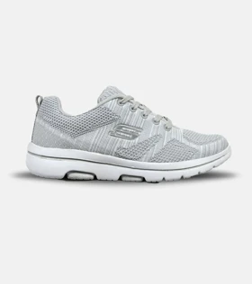 کفش کتانی طبی ورزشی طوسی سفید SKECHERS ULTRA GO