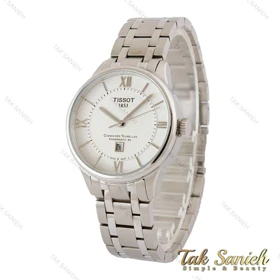 ساعت تیسوت زنانه نقره ای صفحه سفید Tissot-5305-L