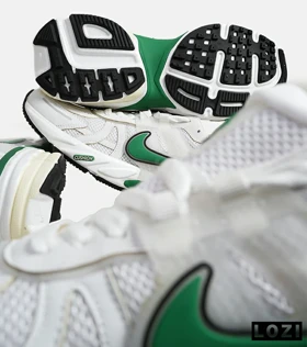 کفش کتانی مردانه و زنانه سفید سبز Nike cushlon