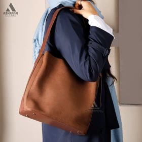 کیف جیر زنانه Women Shoulder Bag A16 (قهوه‌ای)