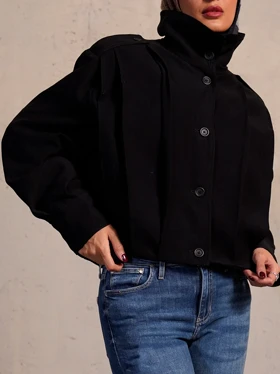 کت کراپ زنانه لوکه Lokke کد 00296 (مشکی)