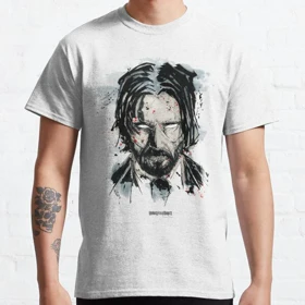 تیشرت جان ویک | تیشرت john wick طرح صورت جان ویک کد 97371