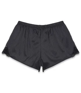 ست شورتک و تاپ ساتن و دانتل Neev نیو کد Polka 4416 مشکی Black