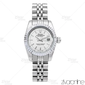 ساعت رولکس دیت جاست زنانه تمام نقره ای 105910