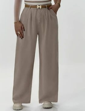 3536 - شلوار سیلک کرمی