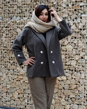 کت فوتر کوتاه رنگ بژ کد (7154)