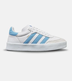 کفش کتانی مردانه سفید آبی ADIDAS Samba