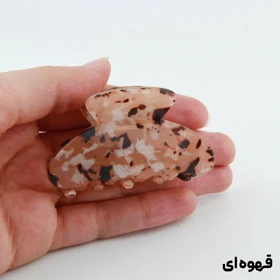 کلیپس دخترانه مدل صخره ای خال‌خالی کوچک (قهوه‌ای)