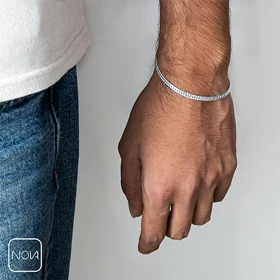 دستبند نقره مردانه