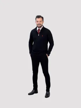 پلیور نیم زیپ POLO مشکی