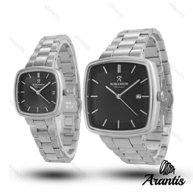 ساعت ست رومانسون دایمند سیلور صفحه مشکی s-10068