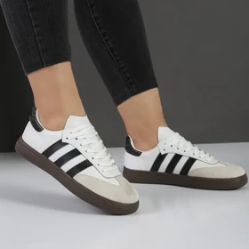 کفش و کتانی زنانه و دخترانه مدل آدیداس ADIDAS رنگ سفید مشکی کد M810