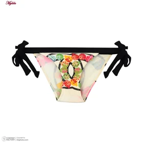 مایو 2 تکه دخترانه رنگ کرم مدل 11017