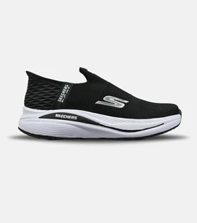 کفش کتانی طبی ورزشی مشکی سفید SKECHERS Slip-Ins مدل 8806