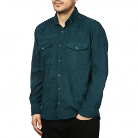پیراهن آستین بلند مخمل کبریتی مردانه مدل 6209917