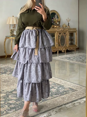 دامن چین‌دار کوک دوزی