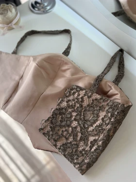 کراپ دانتل کرم زیتونی