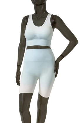 ست ورزشی زنانه بدنسازی سیملس آبی SH