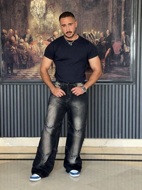 تیشرت ورزشی Fit-shert کبریتی سرمه ای