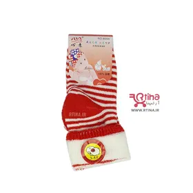 جوراب حوله ای بچه گانه راه راه مدل XINYI