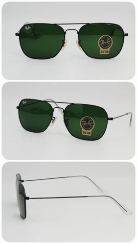 عینک آفتابی مردانه و زنانه ریبن Rayban Rb3136 ضد اشعه UV400 (فریم مشکی ، عدسی‌ها سبز)
