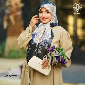روسری ابریشم توییل شکوفه