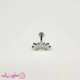 پیرسینگ گوش مدل تاج نگین‌دار کد 310