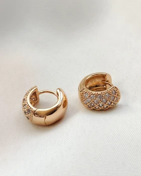 گوشواره آینه ای فول نگین ژوپینگ
