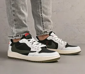 نایک ایر جردن 1 بدون ساق تراویس اسکات اولیو (Nike Air Jordan 1 Low Travis Scott Olive)