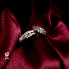 حلقه ست نقره زنانه ومردانه کدhsn1045