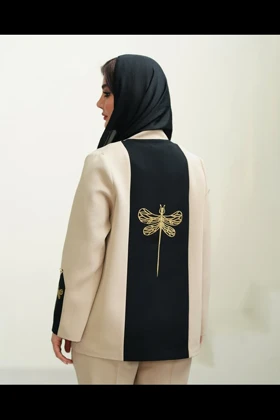 کت شلوار ترکیبی سنجاقکی