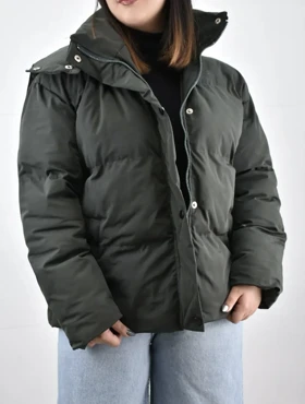 کاپشن رگولار دخترانه (یشمی تیره)