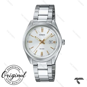 ساعت کاسیو LTP-1302D-7A2V زنانه سیلور عقربه طلایی Casio-10285-L