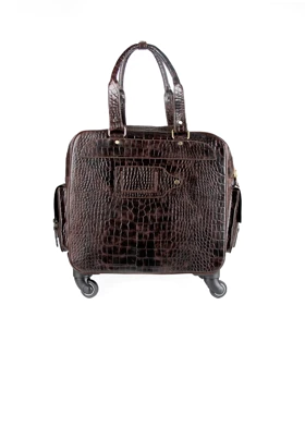 ساک مسافرتی چرخ‌دار چرم مدل اوبرت