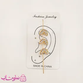 گوشواره زنانه کراس طرح برگ