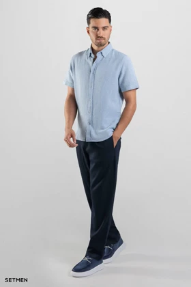 پیراهن مردانه آستین کوتاه کنفی