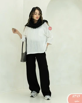 شومیز جلوبسته تک جیب جانان 8476