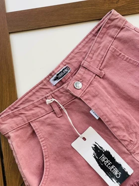 شلوارک جین صورتی