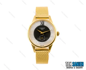 ساعت تیسوت زنانه بند حصیری طلایی Tissot-1731-L