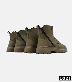 نیم بوت چرمی مردانه زیتونی Timberland