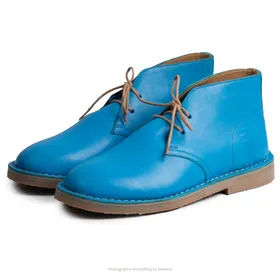 کفش صحرایی سافاری گازولین آبی زلال شبرو - GAAZOLIN Safari Veldskoen B Design Clear Blue W