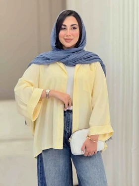 مانتو پانچ آستین پاکتی تک جیب