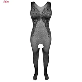 سرهمی فانتزی زنانه مدل فاق باز کد 4855-7123 رنگ مشکی