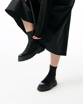 نیم بوت زنانه استرادیواریوس مدل 00013-Stradivarius-Flat-Ankle-Boots