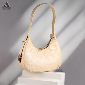 کیف زنانه مدل باگت Women HandBag A3 (کرم)